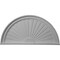 Ekena Millwork 36"W x 18"H x 2"P Half Round Sunburst Pediment PED36X18X02SB - alternate 1